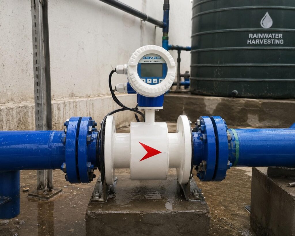 ELECTROMAGNETIC FLOW METER INSTALLATION FOR RAINWATER HARVESTING SYSTEM IN GUJARAT
