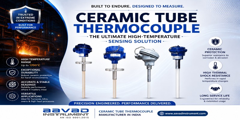 Ceramic Tube Thermocouple Guide for Furnaces & Kilns