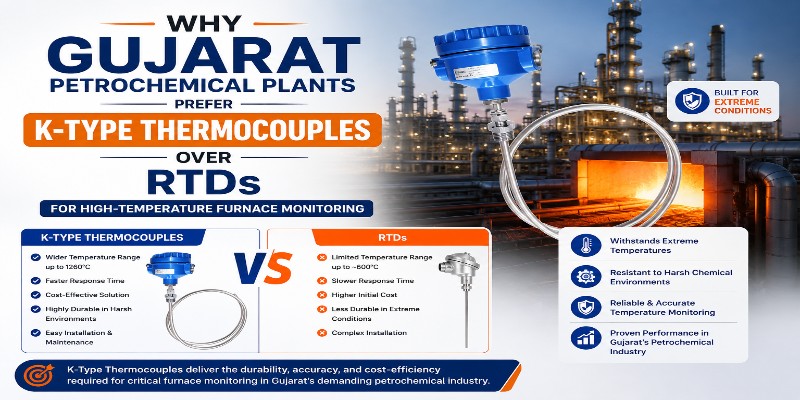 K Type Thermocouple vs RTD for Furnace Monitoring India