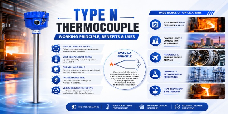 Type N Thermocouple: Working Principle, Benefits & Uses