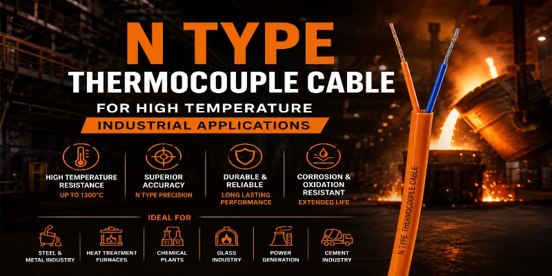 N Type Thermocouple Cable Manufacturer in India | Aavad