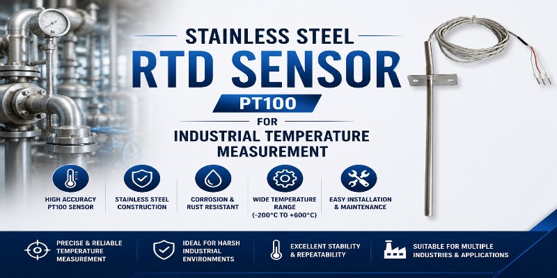 Stainless Steel RTD Sensor: Best PT100 Probe for Industry?