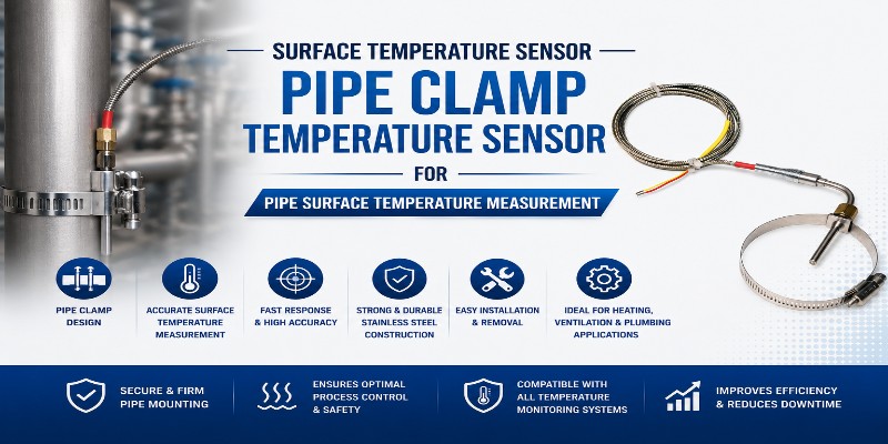 Surface Temperature Sensor Pipe Clamp | Non-Invasive India