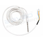 Autoclave RTD PT100 Temperature Sensor with Stainless Steel Probe and White PVC Cable for Steam Sterilizer Applications