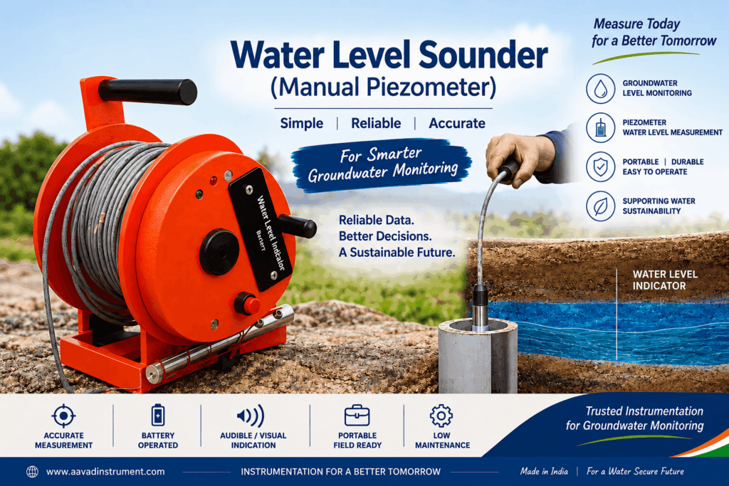 Water Level Sounder (Manual Piezometer): Working Principle, Applications & Groundwater Level Measurement Guide