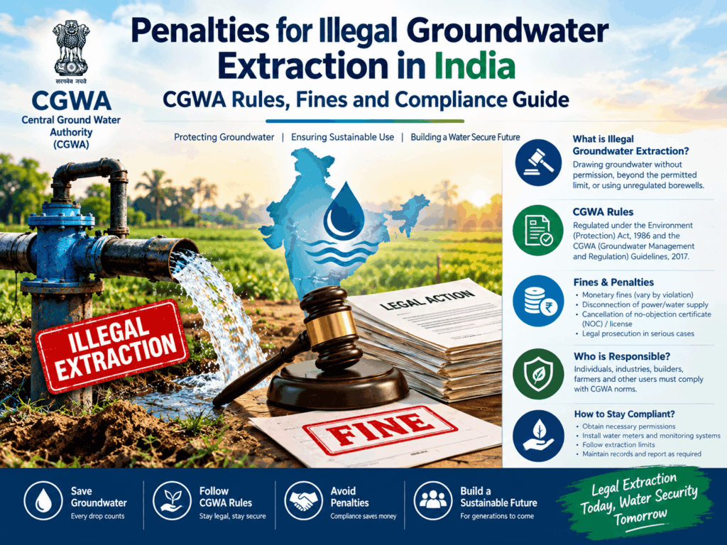 penalties-illegal-groundwater-extraction-cgwa-monitoringjpg – Aavad Instrument Pvt. Ltd. Groundwater monitoring system installation with telemetry equipment for CGWA compliance